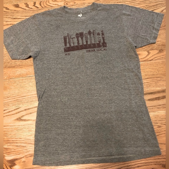 Locally Grown Drink Local Gray T-Shirt - Size M - Picture 2 of 4